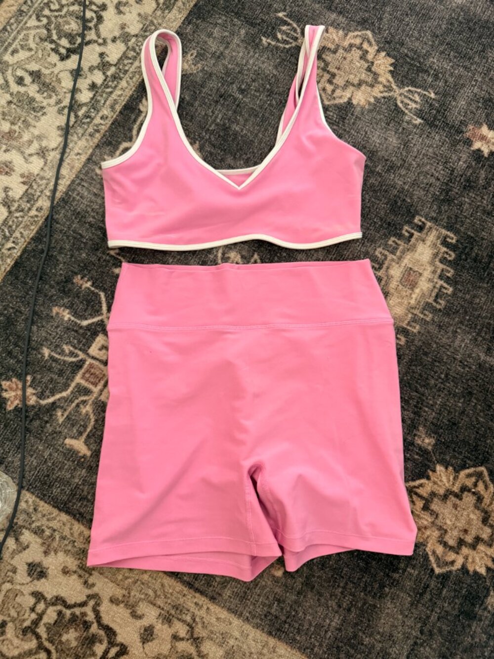 Like New - White Fox Baby Pink Matching Set